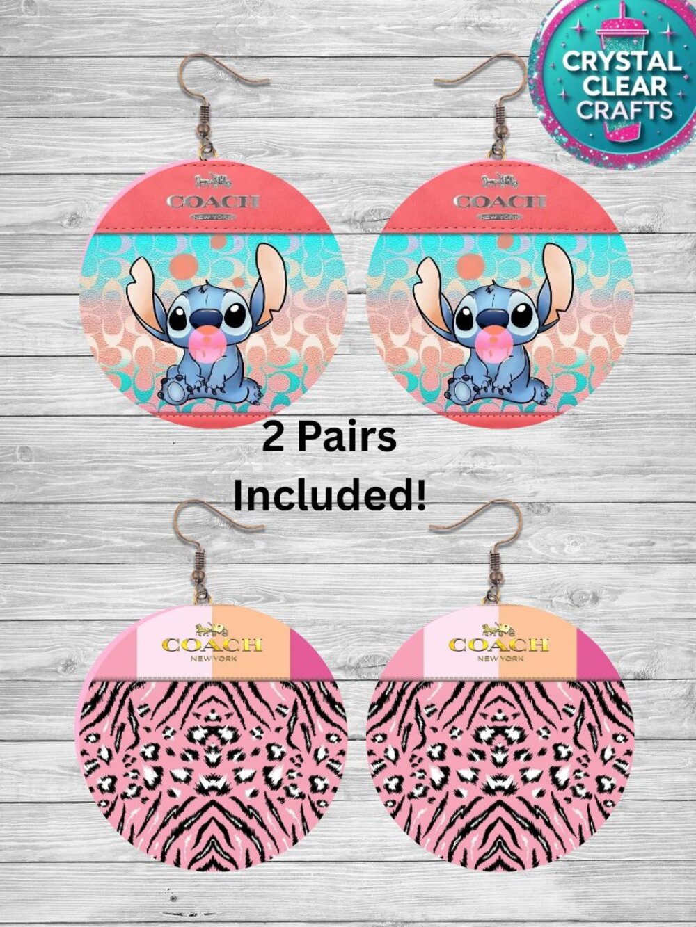 Two Pairs Of Coach Earrings Custom